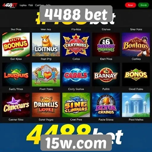 Diversidade de jogos disponíveis no 4488 bet